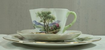 #28- Shelley Trio- Loch Lomand - Cup/ Saucer/ Under- Plate