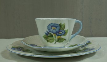 #29- Shelley Trio- Morning Glory - Cup/ Saucer/ Under- Plate