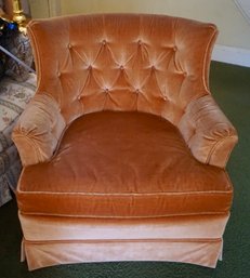 #212 Drexel Heritage Orange Velvet Chair
