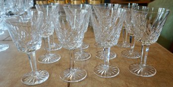 #235 Lot Of 8 Wine Glasses Waterford Lismore 5 3/4 T