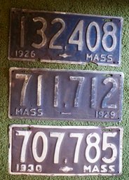 #246 Lot Of 3 Antique License Plates