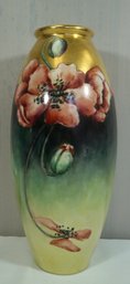 #37- Hand Painted Limoges Vase 12.5' T