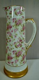 #39- Hand Painted,  Limoges Tankard 14.25' T