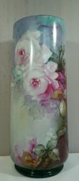 #40 - Hand Painted, Signed Limoges Vase- 14'