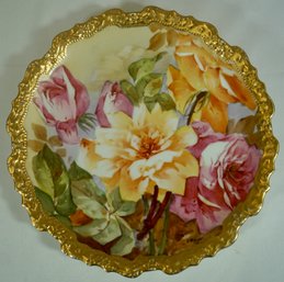 #41 - Hand Painted, Signed Limoges Charger- 13.25'