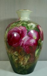 #57 - Hand Painted Limoges Vase 12' T X 8'