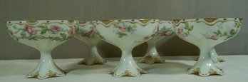 #62- Set Of 6 Hand Painted Limoges Dessert Cups