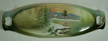 #92- Hand Painted RS Germany Tray -15.5'