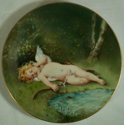 #104- Hand Painted Limoges Plate- 9'