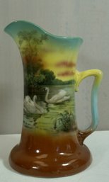 #105- Royal Bayreuth 6.5 ' Pitcher- Swans