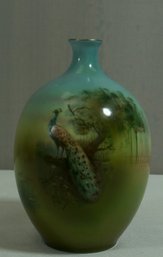 #106- Royal Bayreuth Peacock Bud Vase - 5'