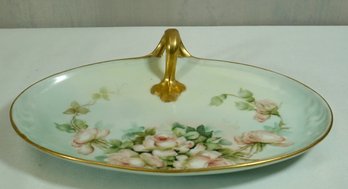 #111- Hand Painted, Signed Limoges Dresser Tray