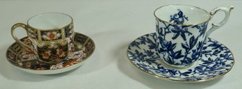 #117- Pair Of Mini C/ S - Royal Crown Derby, Coalport