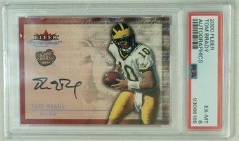 2000 Fleer Autographics Tom Brady RC PSA 6 EX-MT