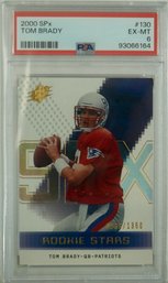 2000 SPX  #130 Tom Brady RC PSA 6 EX-MT