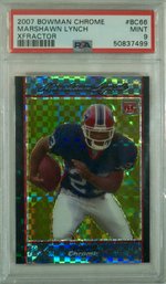 2007 Bowman Chrome Xfractor # BC66 Marshawn Lynch RC PSA 9 MINT