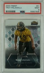 2003 Finest # 61 Troy Polamalu RC PSA 9 MINT