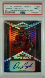 2023 WC Alumination DFT # AB36 Demario Douglas RC Auto Rainbow Black 7/ 25 PSA 8 NM- MT