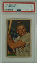 1952 Bowman # 11 Ralph Kiner PSA 7 NM