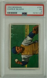 1952 Bowman #197 Charlie Silvera RC PSA 3 VG