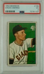 1952 Bowman #198 Chuck Diering  PSA 3 VG