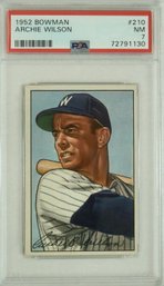 1952 Bowman #210 Archie Wilson PSA 7 NM