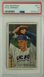 1952 Bowman #211 Paul Minner PSA 7 NM