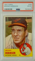 1963 Topps #345 Brooks Robinson ( HOF ) PSA 4 VG - EX