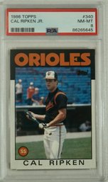 1986 Topps #340 Cal Ripken Jr. ( HOF ) PSA 8 NM - MT