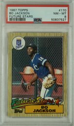 1987 Topps #170 Bo Jackson Future Stars PSA 8 NM - MT