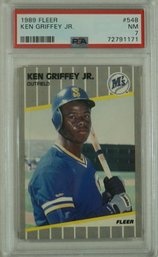 1989 Fleer #548 Ken Griffey Jr. RC PSA 7 NM