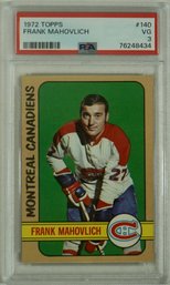 1972 Topps #140 Frank Mahovlich ( HOF ) PSA 3 VG