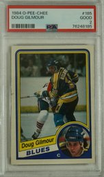 1984 O- Pee - Chee # 185 Doug Gilmour RC ( HOF ) PSA 2 GOOD