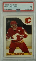 1985 O - Pee - Chee #1 Lanny McDonald (HOF ) PSA 5 EX