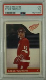 1985 O - Pee - Chee #29 Steve Yzerman (HOF ) PSA 5 EX