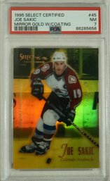 1995 Select Certified Mirror Gold W/ Coating #45 Joe Sakic PSA 7