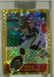 2003 Topps Chrome  GOLD XFRACTOR #112 Tony Gonzalez  SERIAL #076/ 101 Factory Sealed