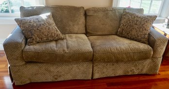 L Taupe Rowe Love Seat