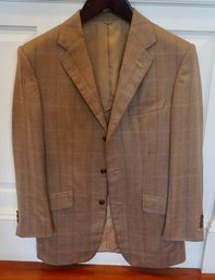 Leonard Logsdail Custom Jacket 40R Brown & Blue Stripe