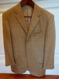 Leonard Logsdail Custom Jacket 40R Tan/Plaid