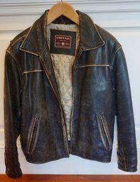 Andrew Marc Black Leather Jacket Size Large