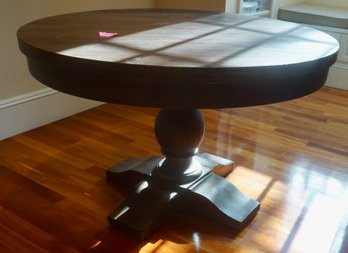 Restoration Hardware Round Pub Table Dark Stained Oak