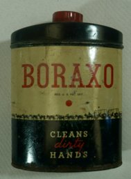 Vintage Boraxo Powdered Hand Soap Metal Tin Still Has Some Powder In It