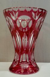 LD- 5' Cranberry Glass Vase