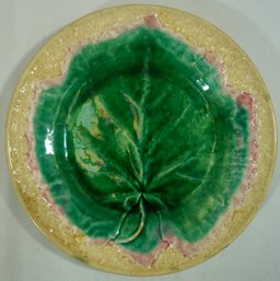 9' Etruscan Majolica Leaf Plate