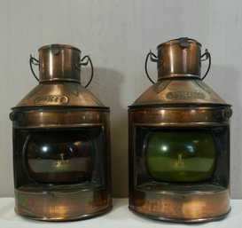 Vintage Namco Boat Lanterns- Starboard/ Port- 9't