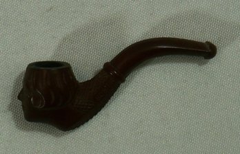 Mini Gutta Percha ' Bob'er Pipe'  Figure Face Vintage Smoking Pipe - 2.5'