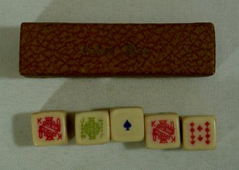 Vintage Poker Dice Game In Box