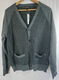 J. Crew , Mens Cardigan Wool Sweater - Medium , NOS