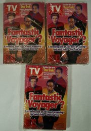#38 Lot Of 3 Star Trek TV Guides Fantastic Voyager ,  Sealed, 1995